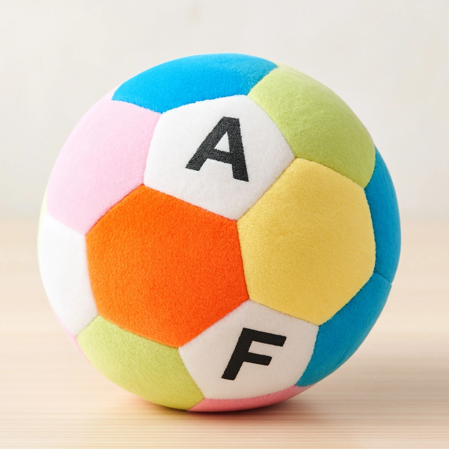 Soft Toy Alphabet Ball for Kids 14cm, Colorful Birthday Gift for Baby Boys Girls  - 14 cm (Multicolor)